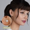 Gilded Lab-Grown Diamond Sterling Silver & 14KT Yellow Gold-Plated Stud Earrings for Women, Round Halo Shaped, 1/4, 1/2, 3/4, 1 Carat Total Weight - 3 of 4