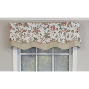 RLF Home Gianna Glory 3" Rod Pocket Layered Window Valance, 50" x 16" - 1 of 4