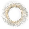 24" Front Door Paper Wreath, Craft Paper Wreath With 60 Led Lights, Battery Operated Paper Garland With Timer For Wall Window Party Decor - 4 of 4