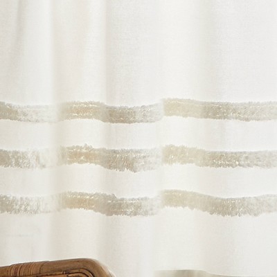 Ivory Textured Rod Pocket Valance and Tier Curtain Set