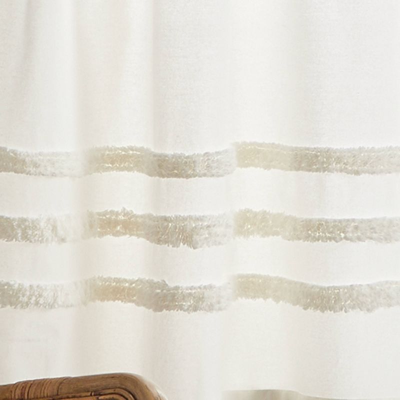 3pc Water&#39;s Edge Tufted Window Valance and Tiers Set White - Martha Stewart, 6 of 7