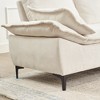 88.5" Sofa Couch, Upholstered Couch With Eucalyptus Wood Frame, 2 Pillows, 3 Seater Velvet Sofa Bed For Home Apartment Living Room Dormitory - 4 of 4