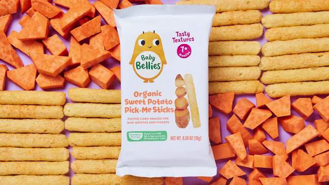 Little Bellies Organic Sweet Potato Pick-Me Sticks Baby Snacks - 0.56oz, 2 of 7, play video