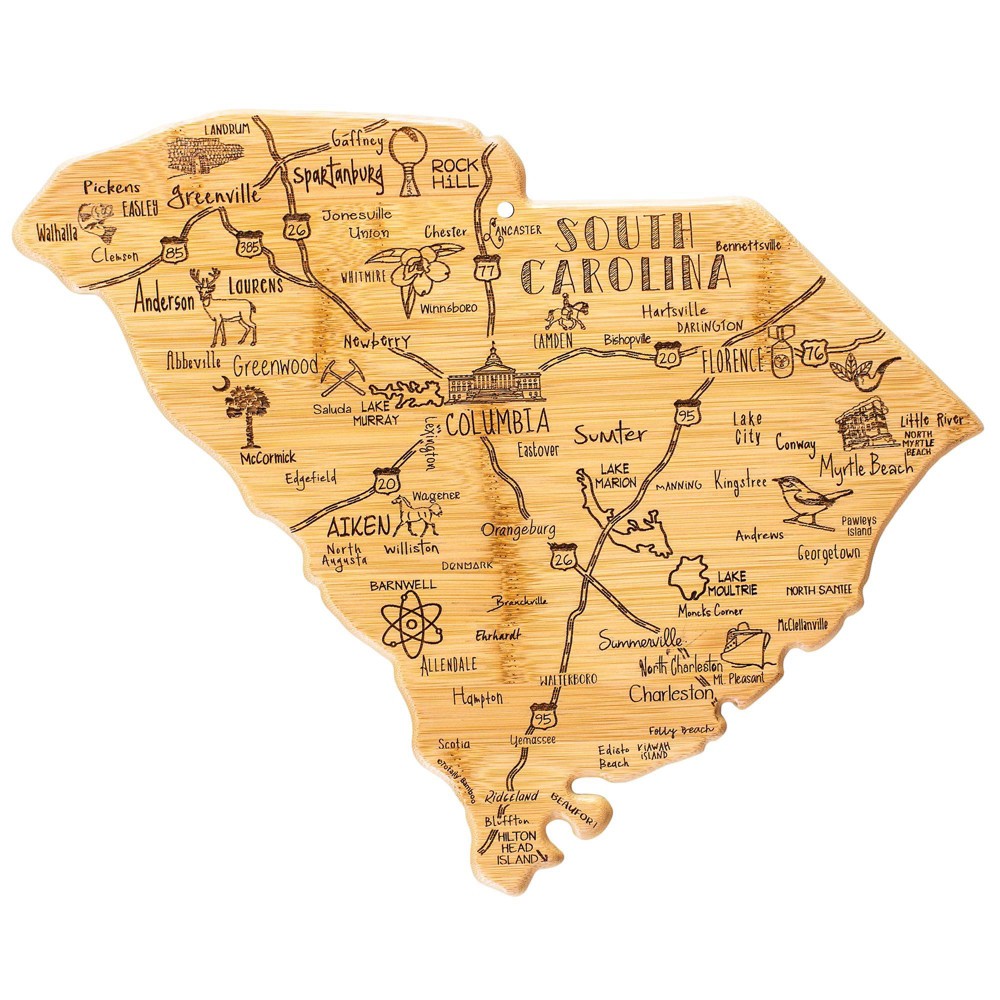 Totally Bamboo Destination South Carolina Serving and Cutting Board