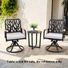 Modern Outdoor Patio Swivel Rocking Chairs Set of 2, Black Aluminum Accent Armchairs with Sunbrella Cushions, 360° Rotation and Gentle Rocking - Koiai - 3 of 4