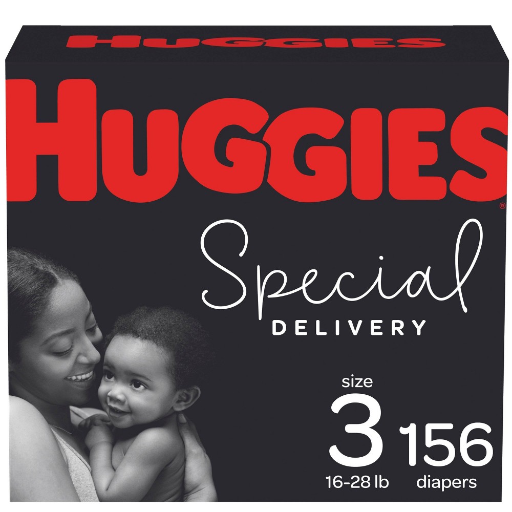 Huggies Special Delivery Hypoallergenic Baby Disposable Diapers Economy Plus Pack - Size 3 - 156ct