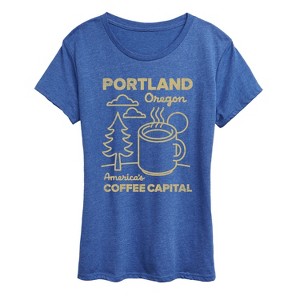 Women's - Instant Message - Portland Coffee Short Sleeve Graphic T-Shirt - 1 of 4