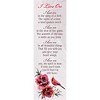 Dicksons Cardinal and Roses, I Live On, Red 5.8 x 2.63 Inch Paper Bookmark; Pack of 12 - 2 of 3
