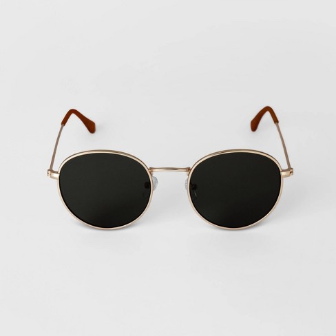 Men\'s Round Metal Sunglasses - Goodfellow & Co™ Gold : Target