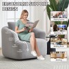 Sapphtopaz 360°Swivel Single Couches for Living Room Teddy Upholstered Round Couch with Pillow High-Resilience Sponge Sofa Chair for Bedroom - 3 of 4
