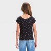 Girls' Short Sleeve Lace Trim T-Shirt - art class™ - 2 of 3