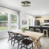 LNC Sabrina 2-Lights 11-in Matte Black Square Modern Flush Mount Lights - 4 of 4