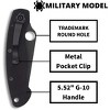 Spyderco Military Model Folding Pocket Knife with 4" Black CPM S30V Steel Blade | Fully Accessible 14MM Round Hole for Swift One-Handed Opening, Black - 4 of 4