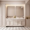 Rectangular Framed Tempered Glass Wall-Mounted Bathroom Vanity Mirror - 3 of 4