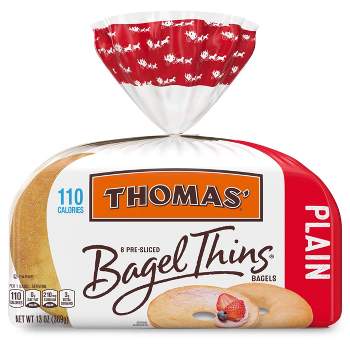 Thomas' Plain Bagel Thins - 13oz/8ct