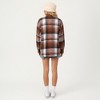 Anna-Kaci Women’s Plaid Button Front Shirt Jacket with Soft Corduroy Contrast Long Sleeves Chest Pocket Detail - 4 of 4