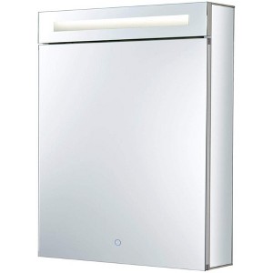Fine Fixtures Bathroom Medicine Cabinet, Aluminum, Recessed/Surface Mount, Mirrored Interior w/LED - 1 of 4