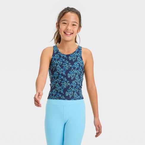 Girls' Cropped Tank Top - All In Motion™ Navy Blue Xxl : Target