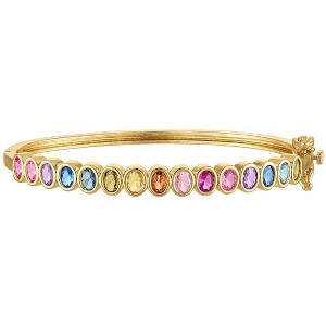 Junior Jewels 14K Gold Over Brass Rainbow Cubic Zirconia Bracelet - 1 of 2