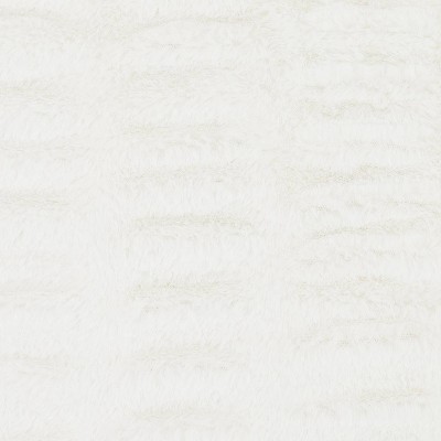 Ivory Faux Fur Reversible Throw Blanket
