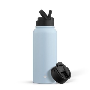 JoyJolt Vacuum Insulated Water Bottle with Flip Lid & Sport Straw Lid - 32 oz Large Hot/Cold Vacuum Insulated Stainless Steel Bottle - 1 of 4