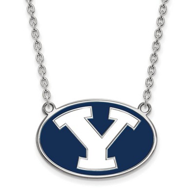 Black Bow Jewelry Sterling Silver Brigham Young Cougars NCAA Necklace 18 Inch