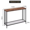 Whizmax Console Table, Sofa Tables Narrow Entryway Table with Glass Shelf and Metal Frame for Living Room, Foyer, Bedroom - 3 of 4