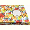 KOVOT Tablecloth Floral 60" x 84" Table Cover for Indoor or Outdoor Summer Spring Fall Vibrant Orange & Yellow Flower Design Rectangle Oblong - 3 of 4