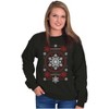 Ugly Christmas Snowflake Pattern Sweatshirt for Men or Women Brisco Brands - 3 of 4