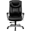 Big & Tall 400 lb. Rated High Back LeatherSoft Executive Ergonomic Office Chair with Arms Silver/Black Leather - Flash Furniture - image 4 of 4