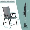 Aoodor Patio Folding Chairs 4-Pack Portable Dining Chairs Outdoor Textilene Sling Chairs for Camping,  Pool, Backyard - image 2 of 4