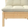vidaXL Patio Middle Sofa with Cream Cushions Solid Pinewood - 4 of 4