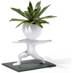 Funny Sporting Succulents, Cute Succulent Pots, Potted Plants Pots Yoga Ceramic Pot, Cactus Flower Porcelain Holder Container (Only Pots) - 1 of 2