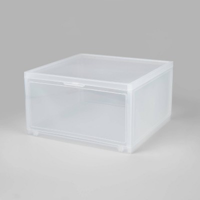 Stackable Large Bin Front Opening Clear Plastic - Brightroom™ : Target