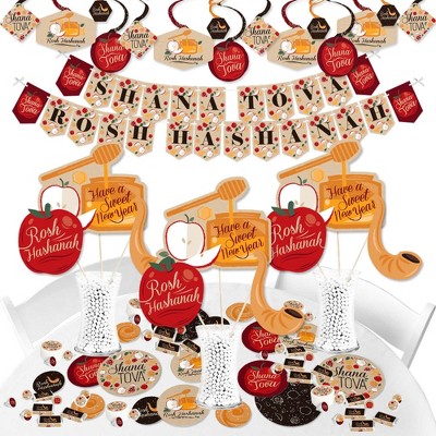 Big Dot of Happiness Rosh Hashanah - New Year Supplies - Banner Decoration Kit - Fundle Bundle