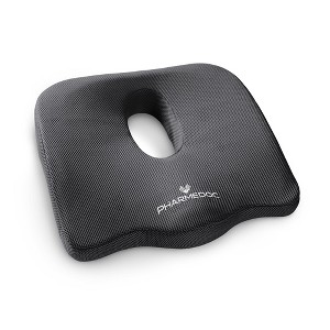 PharMeDoc Seat Cushion for Office Chair & Car Seat - Orthopedic Coccyx Cushion for Sciatica, Back, Tailbone Pain Relief - 1 of 4
