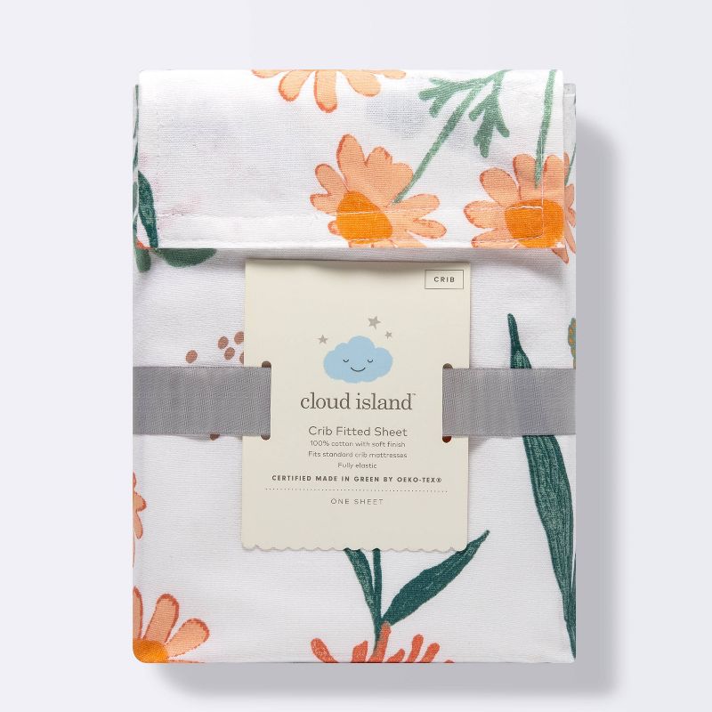 Fitted Crib Sheet - Cloud Island&#8482; Garden Floral, 6 of 9