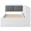 PAGED Twin Size Daybed Modern Wooden Bed Frame with Padded Trundle, Storage Headboard and Rotatable Shelvesfor Bedroom - 4 of 4