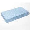 Bacati - Ikat Blue Zebra Muslin 100 percent Cotton Muslin Universal Baby US Standard Crib or Toddler Bed Fitted Sheet - 2 of 4