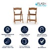 Flash Furniture 2 Pack HERCULES Series 800 lb. Capacity Resin Folding Chair with Slatted Seat - 2 of 4