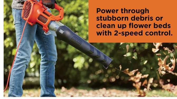 Black & Decker BEBL750 9 Amp Compact Corded Axial Leaf Blower, 2 of 15, play video