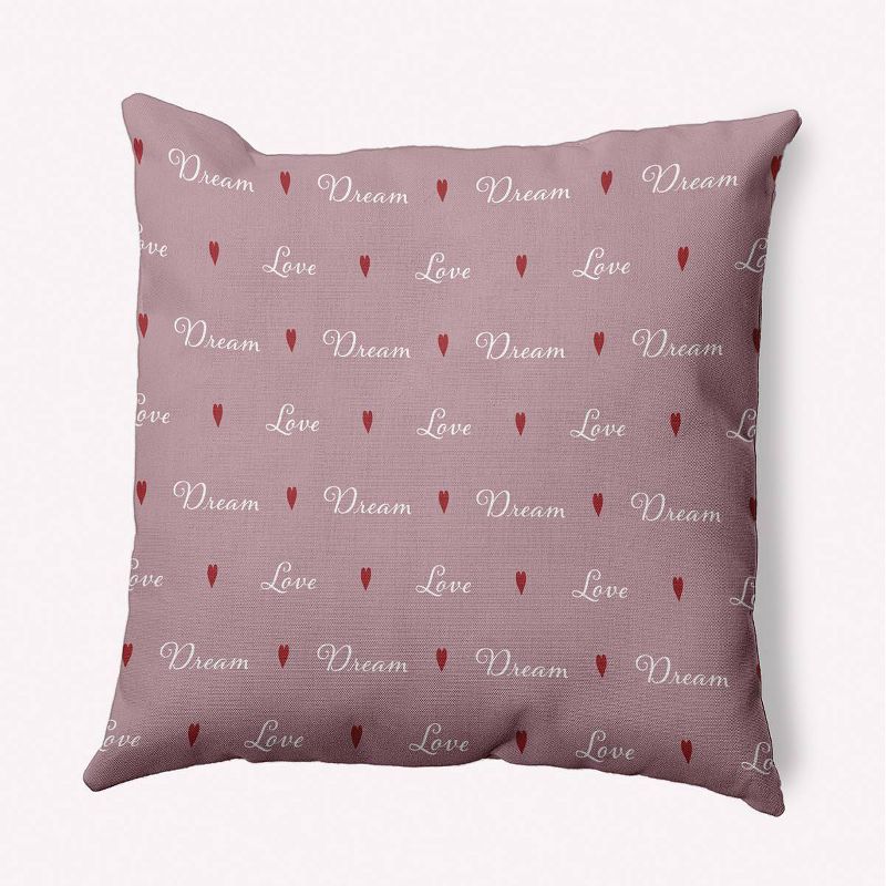 16&#34;x16&#34; Valentine&#39;s Day Love Dream Square Throw Pillow Romantic Purple - e by design, 1 of 7