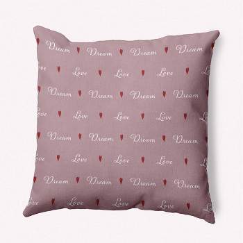 16"x16" Valentine's Day Love Dream Square Throw Pillow Romantic Purple - e by design