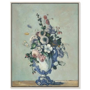 Art Remedy Paul Cezanne - Flowers in a Rococo Vase Vintage Classic Roses Wall Art Framed - 1 of 4