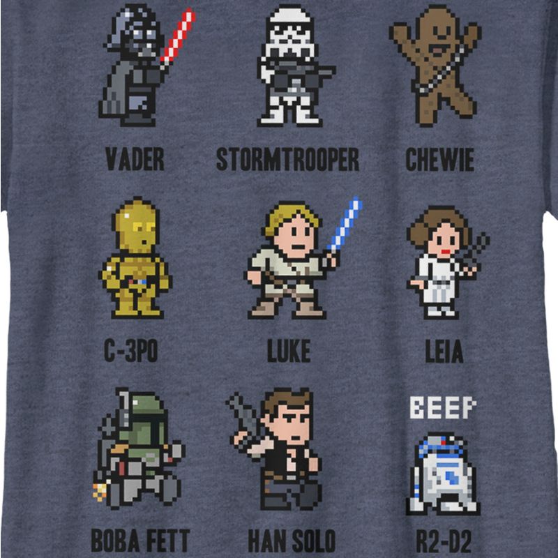 Boy's Star Wars Pixel Character Guide T-Shirt, 2 of 4