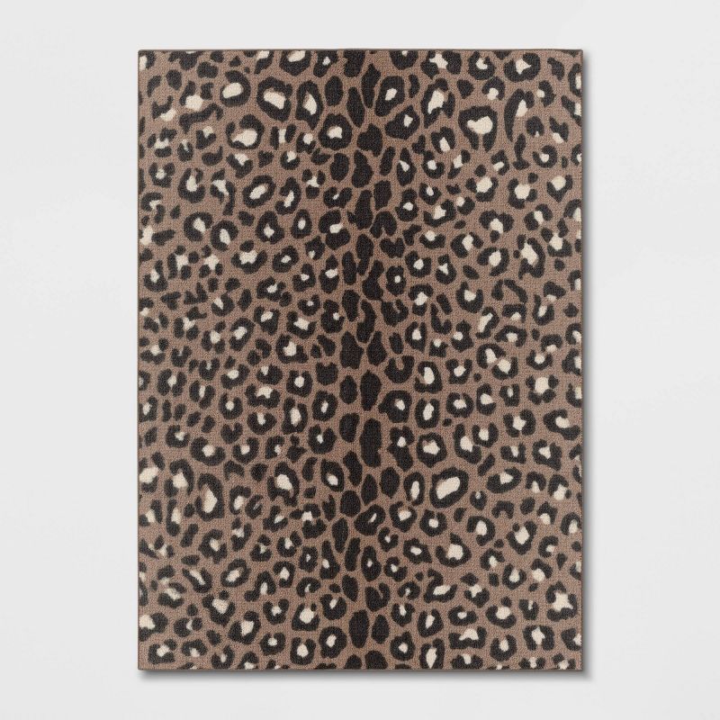 Leopard Area Rug Brown - Threshold™, 1 of 6