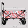 Grungis Park Garden Wagon Cart,Shopping Cart with Wheels,Utility Cart for Camping,Shopping - 3 of 4
