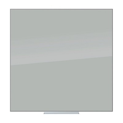 U Brands 36" Floating Glass Dry Erase Board Frameless Gray Surface