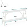Resenkos Entryway Table, Console Sofa Table,2-Tier Console Table, 70.8" Sofa Table Hallway Table with Open Shelves,Rustic - 2 of 4