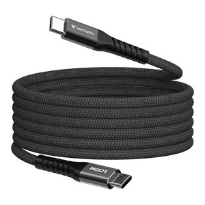 Verbatim® Sync and Charge 100-Watt Magnetic Cable, Black - 1 of 4